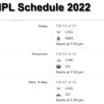 IPL Schedule 2022