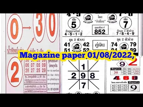 Thailand Lottery 1234 wining papers Latest Draw 1-8-2022