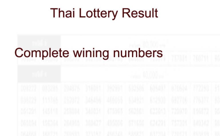 Thai Lottery Result Live 1 September 2022 – Latest Draw