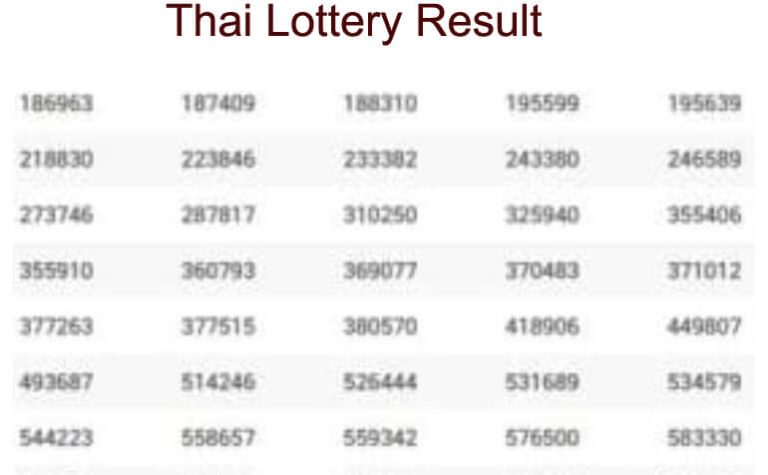 Thai Lottery Result Today 16-08-2022 – Latest Thailand Lotto Result