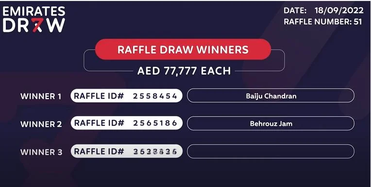emirate draw result today 30 october 2022
