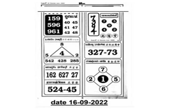 Thai Lottery 1234 free wining tips and papers 16-09-2022
