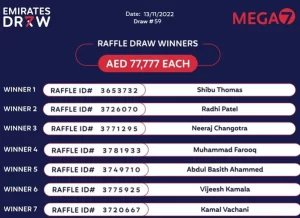 Emirate Draw Live Result  27-11-2022