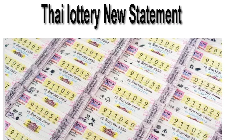 Thailand Government Lottery Official Statement about Thai Lottery Ticket